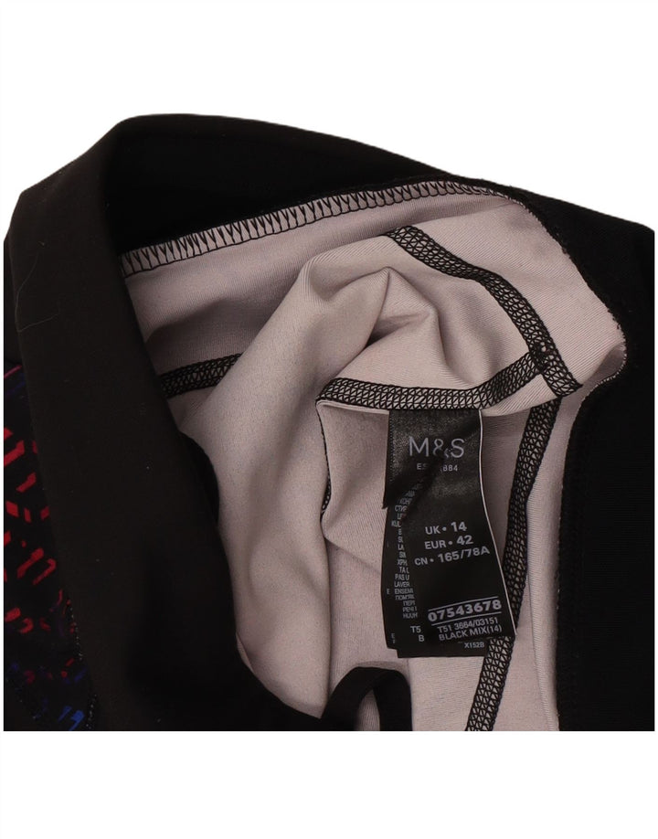Leggings pentru femei Marks & Spencer UK 14 Poliester geometric geometric mare, negru