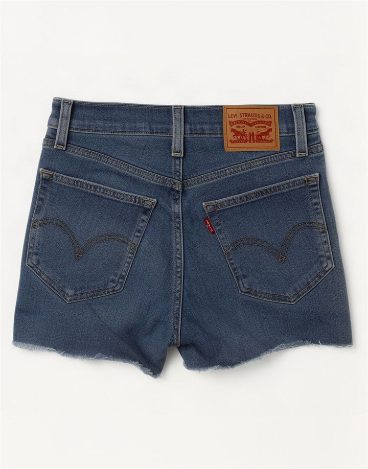 Pantaloni scurți Levi's din denim distressed W27 Small Blue Bumbac