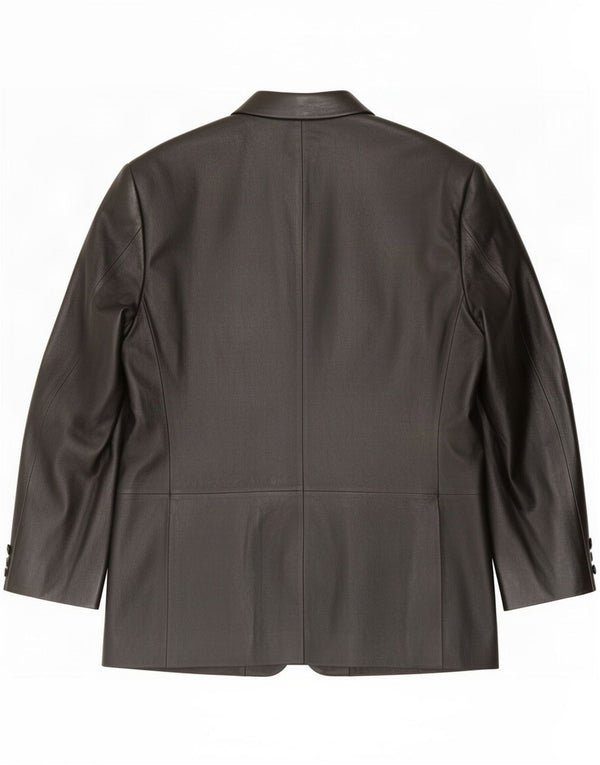 Kartel Jachetă din piele cu 3 nasturi pentru bărbați UK 40 Large Black