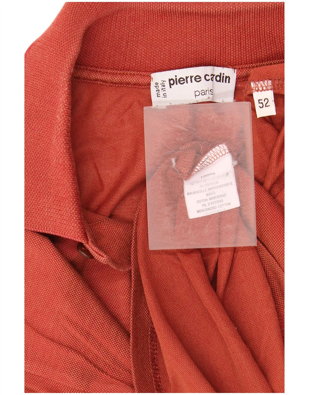 Cămașă polo Pierre Cardin pentru bărbați IT 52 mare bumbac portocaliu