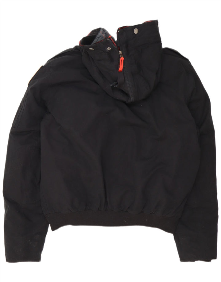 Jachetă bomber cu glugă Tommy Hilfiger Denizen pentru bărbați UK 42 XL Poliester negru