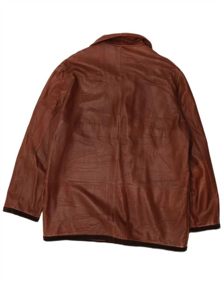 Palton din piele pentru bărbați Marco Baldassari UK 42 XL maro