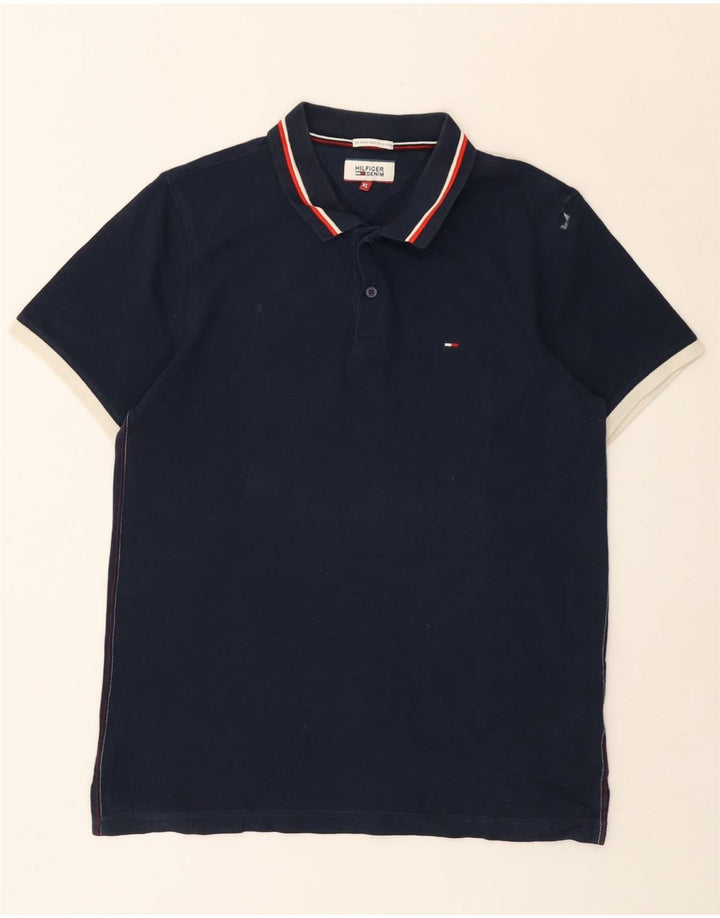 Tricou polo pentru bărbați Tommy Hilfiger XL, bumbac bleumarin