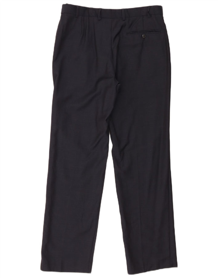Marks & Spencer Pantaloni drepți pentru bărbați L32 L31 Lână bleumarin