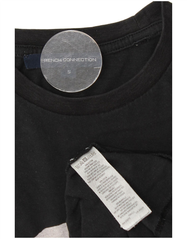 Tricou grafic pentru bărbați French Connection Top mic bumbac negru