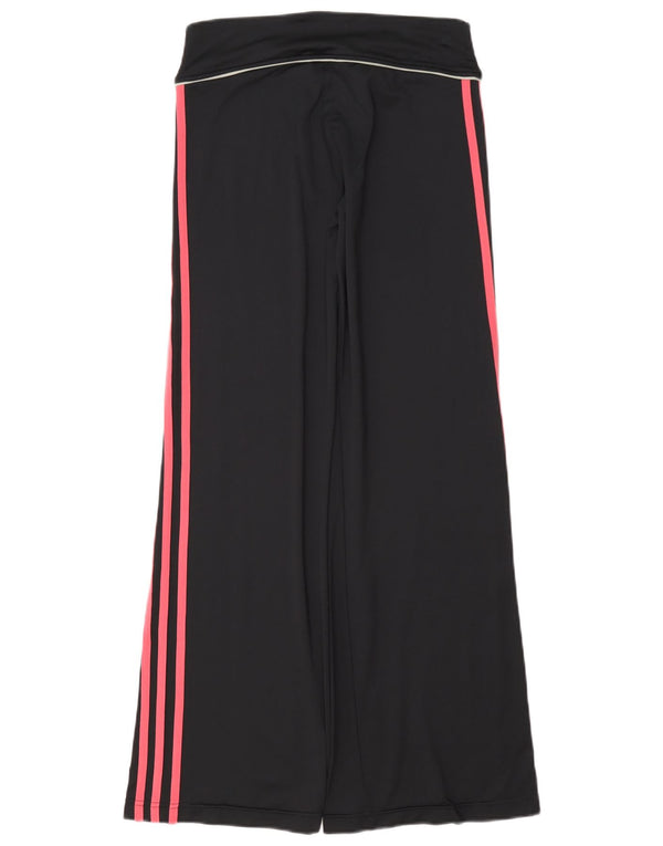Pantaloni de trening Adidas pentru femei cu picioare largi UK 10 Nylon negru mic