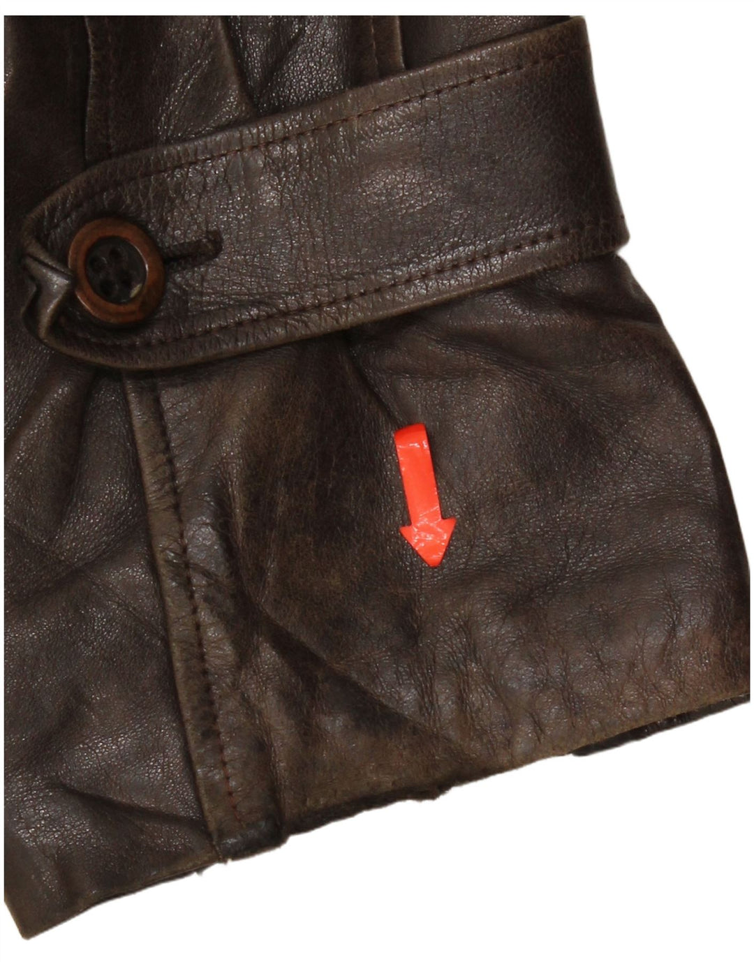Jachetă de piele vintage pentru bărbați UK 42 XL din piele maro