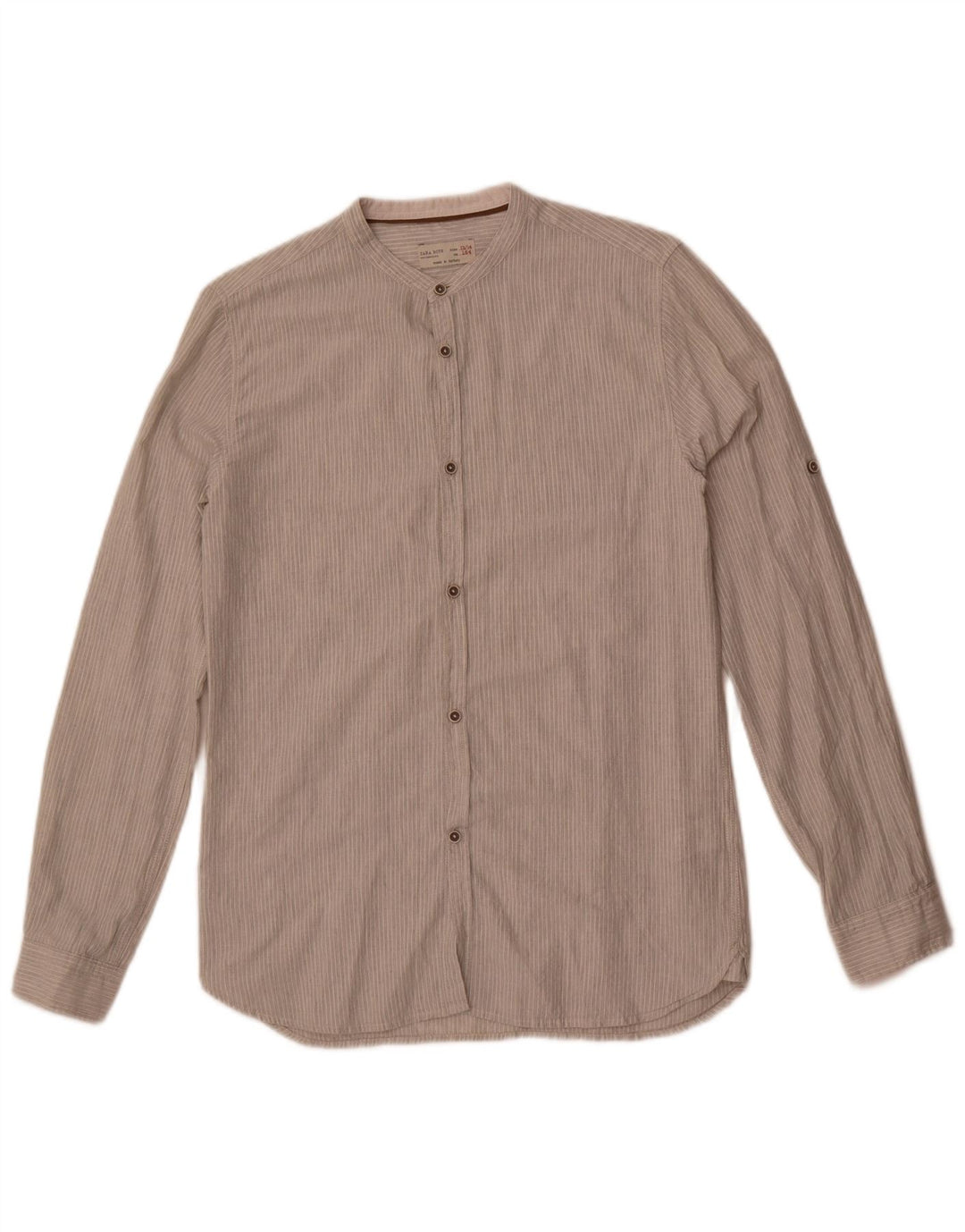 Cămașă Zara Băieți 13-14 Ani Gri Pinstripe Bumbac