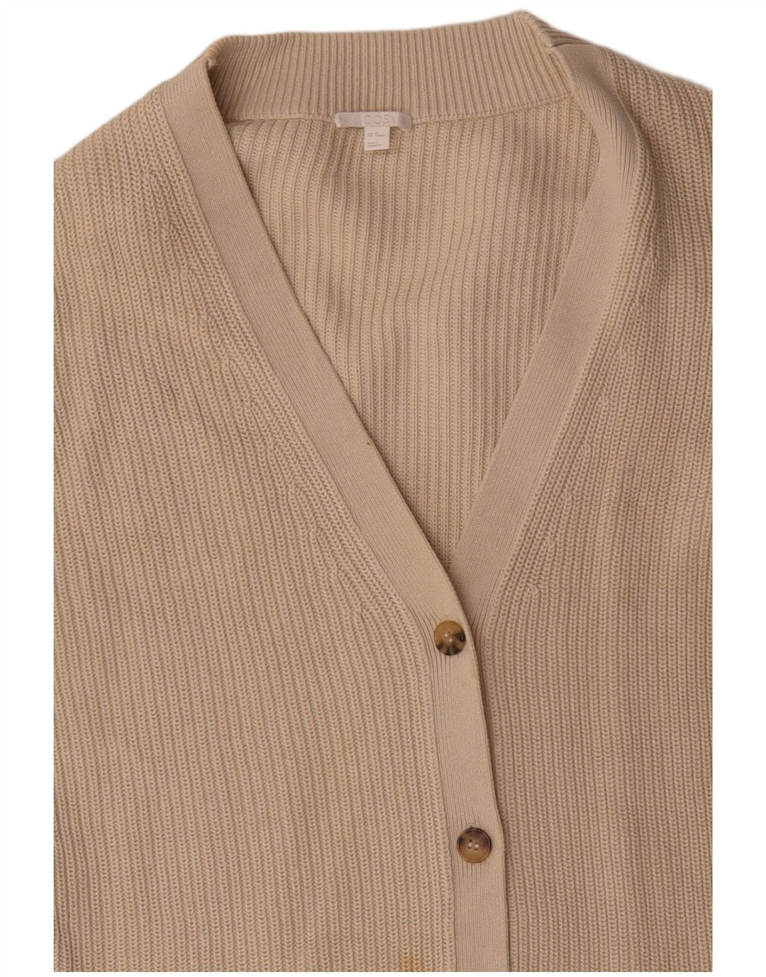 Pulover cardigan supradimensionat pentru femei COS UK 14 bumbac mediu bej