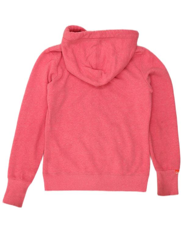 Pulover Superdry pentru femei cu fermoar și cu capota UK 10 Small Pink
