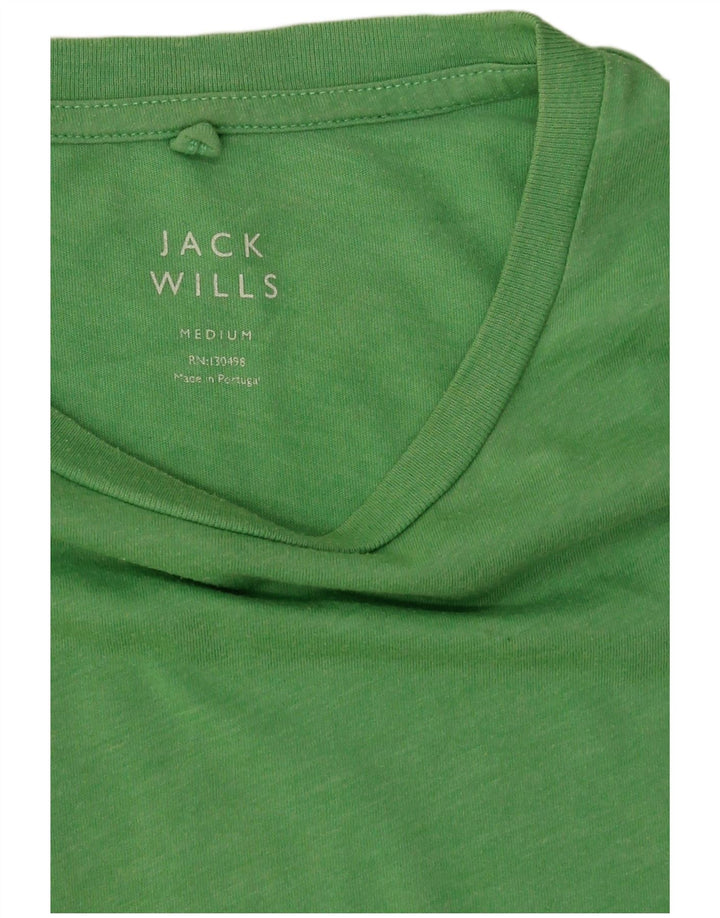 Tricou Jack Wills pentru bărbați Top din bumbac verde mediu