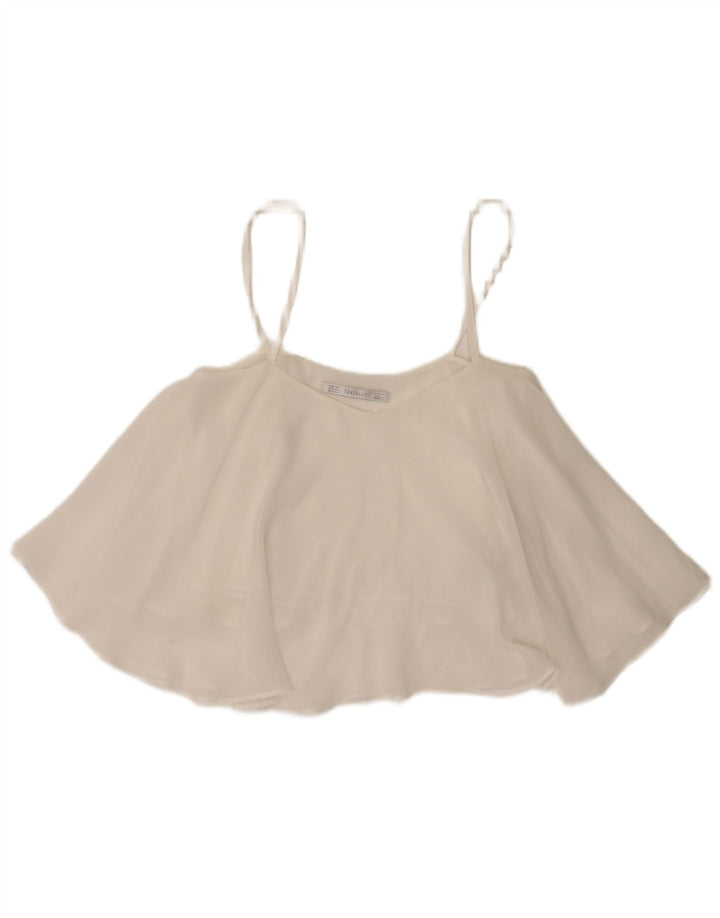 Top Trafaluc pentru femei Zara UK 6 XS Alb