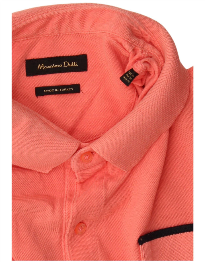 MASSIMO DUTTI Tricou Polo Slim Fit XL Portocaliu pentru bărbați