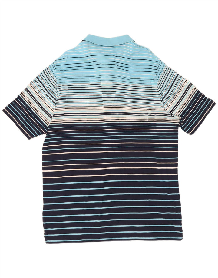 Tricou polo pentru bărbați Marks & Spencer XL, bumbac cu dungi albastre