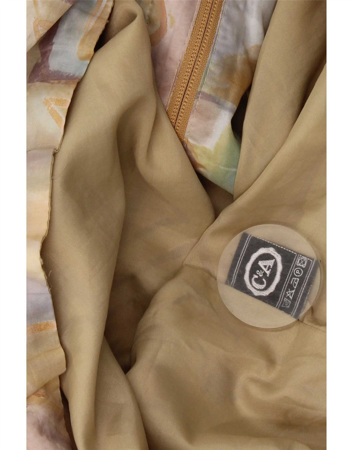 C & A Jachetă de ploaie cu model abstract pentru femei UK 16 mare, multicoloră