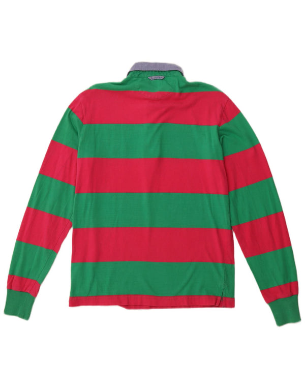 Tricou polo rugby Gant pentru bărbați, bumbac cu dungi verzi medii