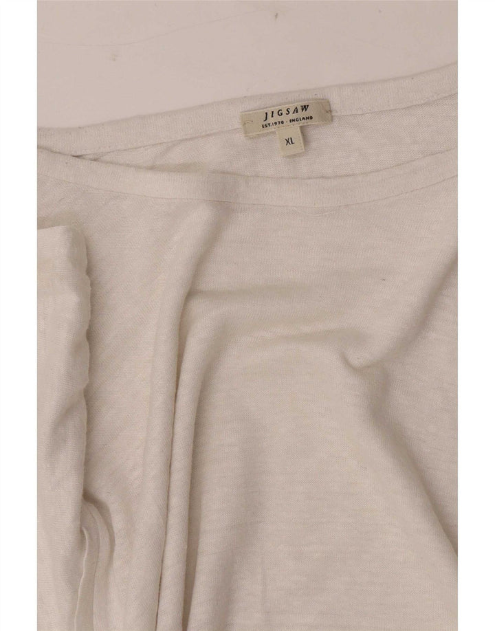 Tricou pentru femei Jigsaw Top UK 18 XL Alb