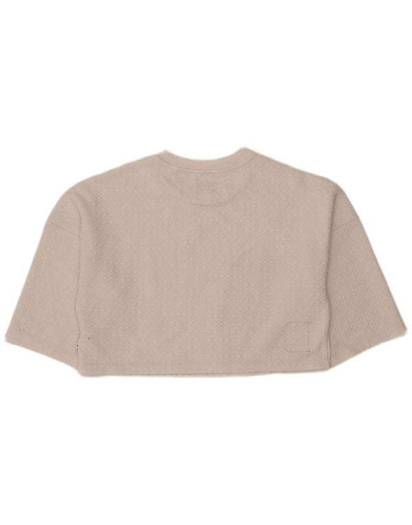 Tricou grafic supradimensionat pentru femei Adidas Crop Top UK 10 Small White