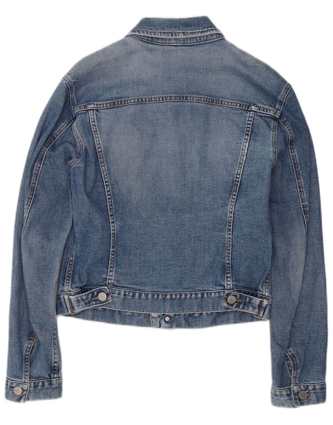 Jachetă Benetton Crop Denim UK 10 Small Blue