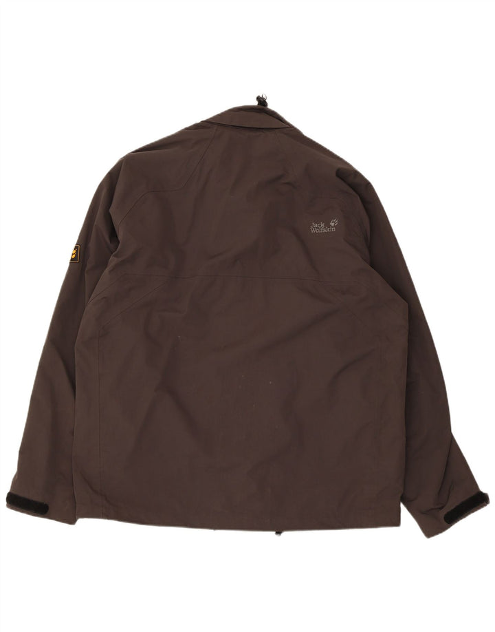 Jack Wolfskin Jachetă de ploaie pentru bărbați UK 40/42, mare, gri din poliamidă