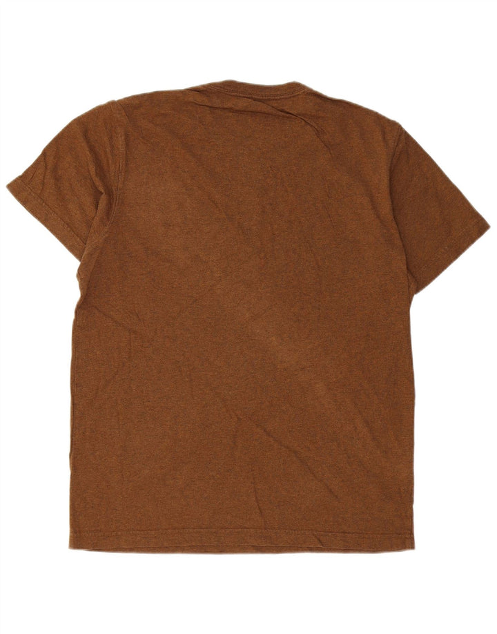 EDDIE BAUER Mens T-Shirt Top Medium Brown Cotton