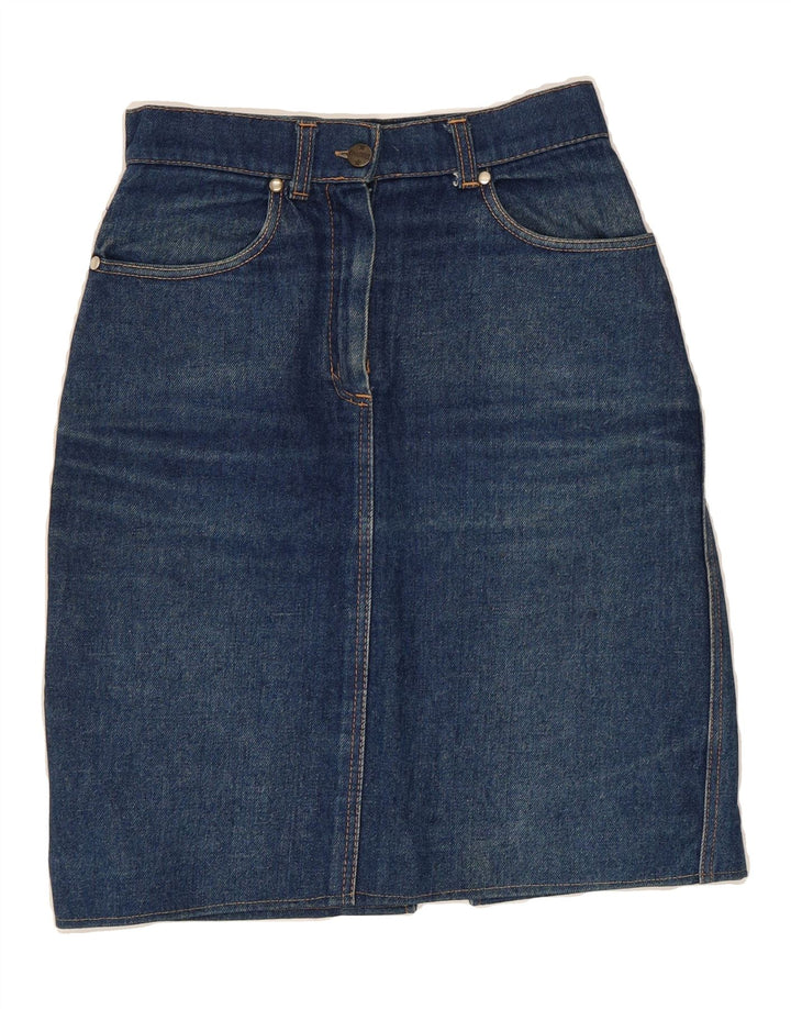 VINTAGE Womens Denim Skirt W24 XL Blue Vintage Vintage and Second-Hand Vintage from Messina Hembry 