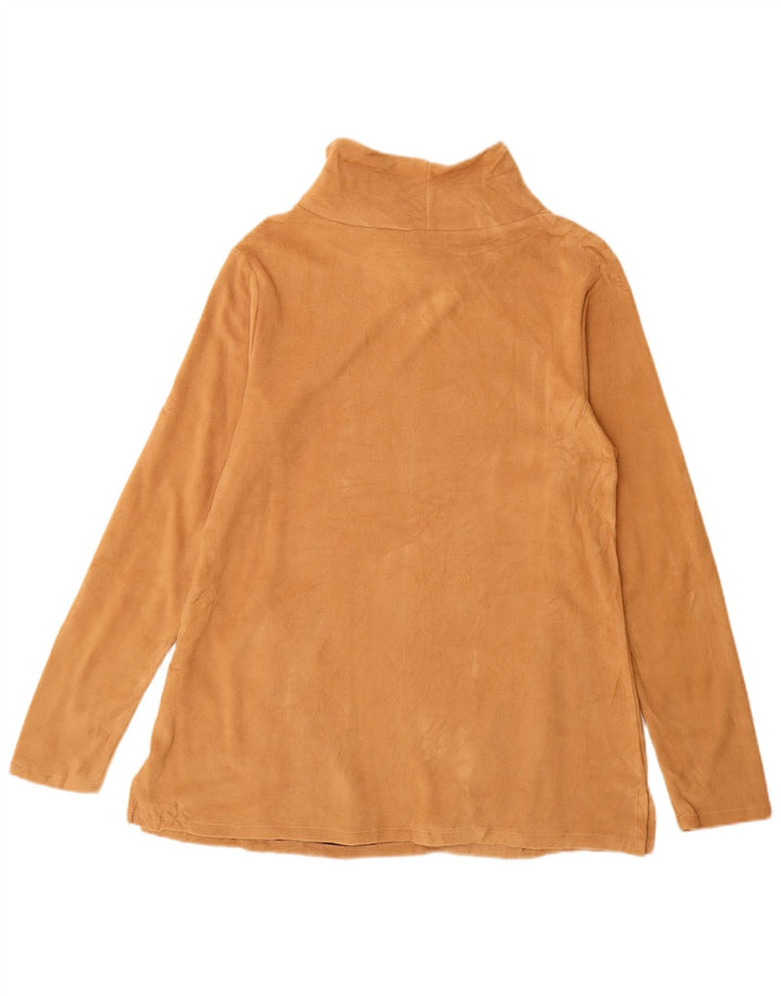 Pulover din lână cu paragate pentru femei Eddie Bauer UK 14 Poliester maro mediu