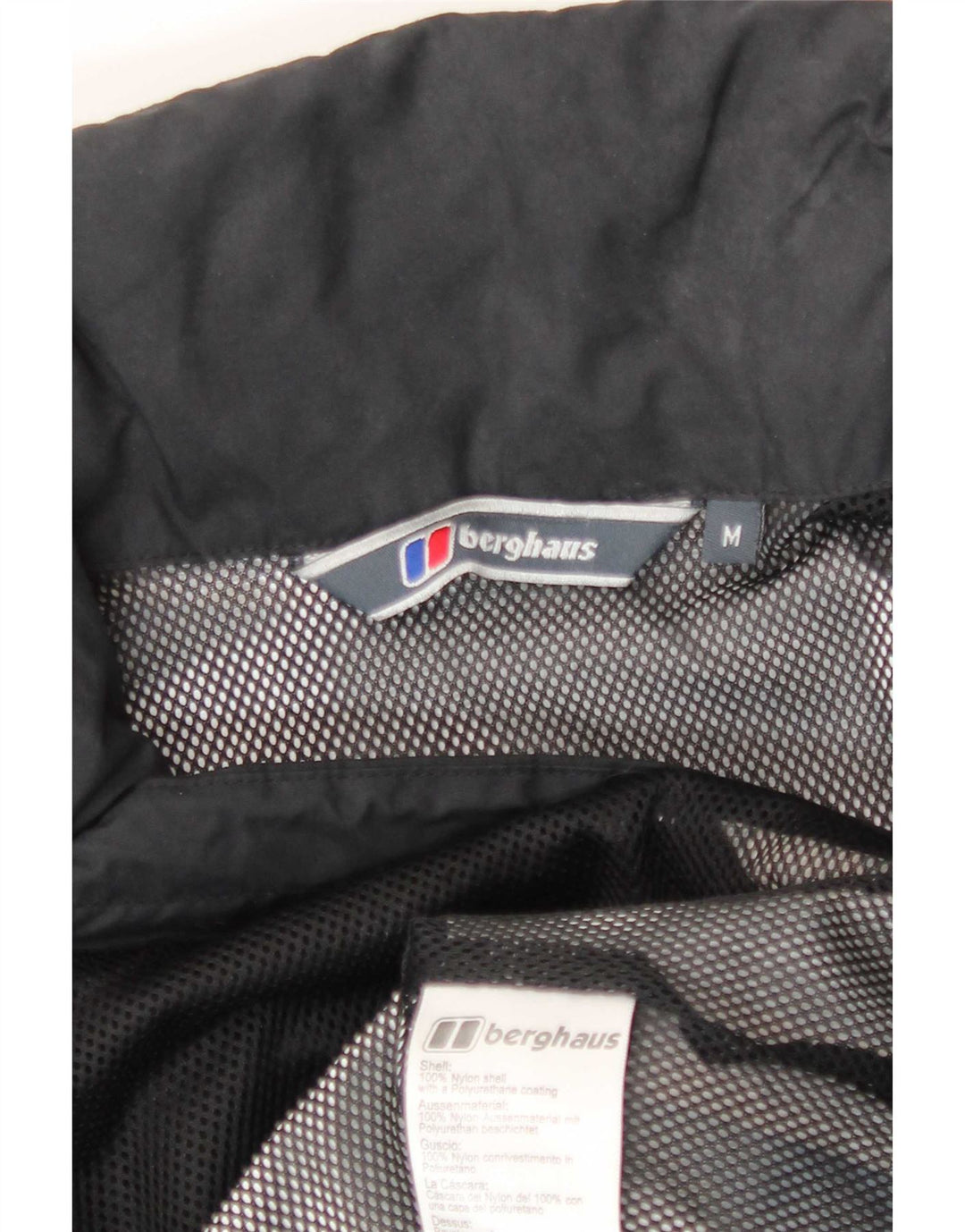 Jachetă de ploaie cu glugă pentru bărbați Berghaus UK 38 Nylon mediu negru