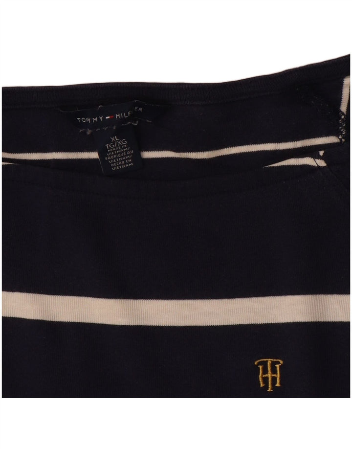 Top pentru femei Tommy Hilfiger cu mânecă lungă UK 18 XL bleumarin cu dungi