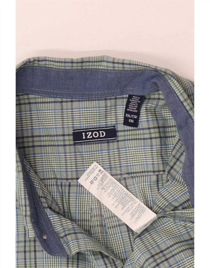 Cămașă Izod pentru bărbați, cu tăiere obișnuită, 2XL, bumbac verde check