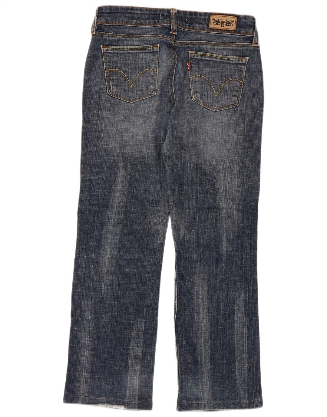 Blugi drepti 570 Crop Levi's pentru femei L29 L26 Bumbac albastru