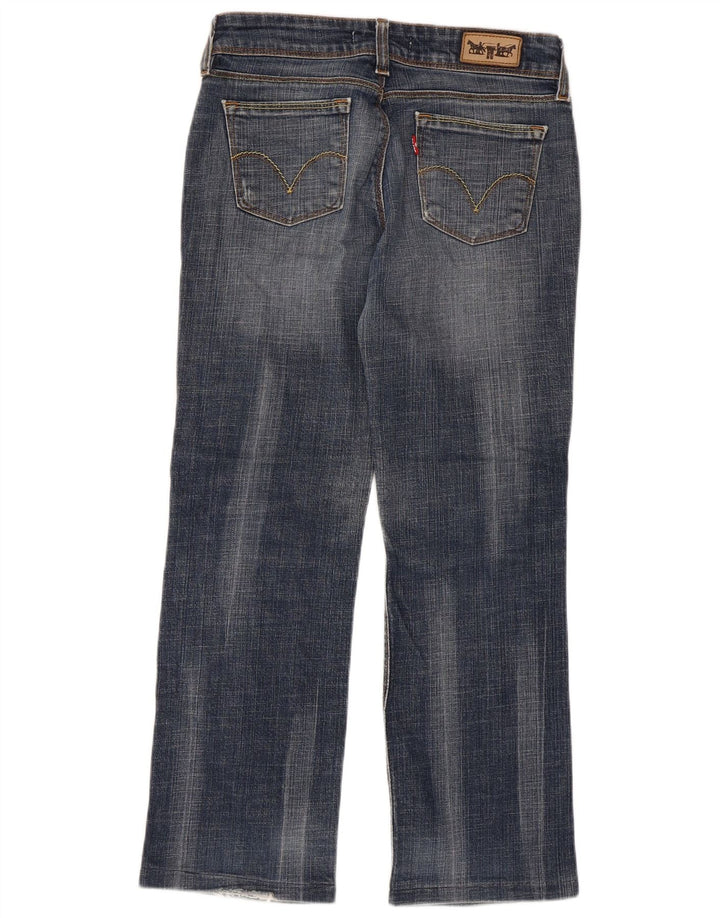 Blugi drepti 570 Crop Levi's pentru femei L29 L26 Bumbac albastru