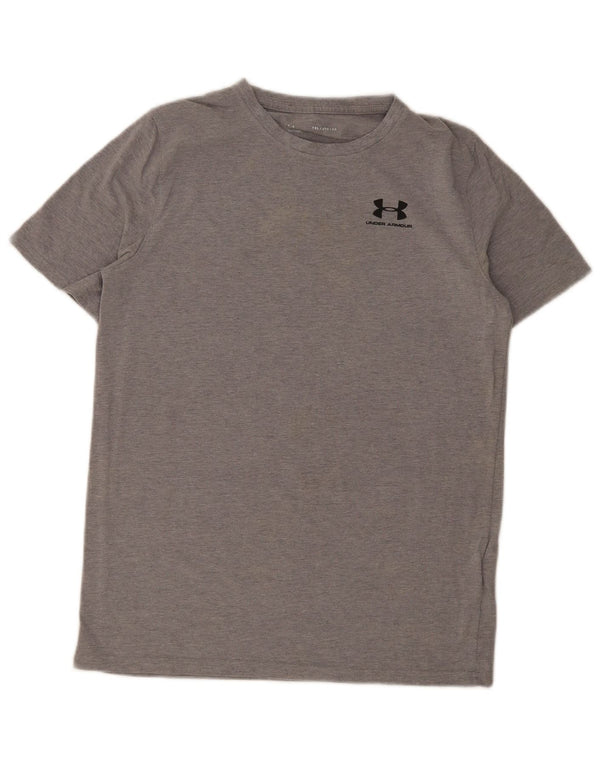 Tricou obișnuit pentru băieți Under Armour Top 13-14 ani XL bumbac gri