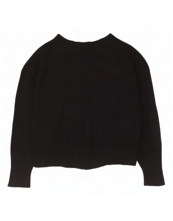 Pulover supradimensionat pentru femei Zara, cu gât de barcă, UK 10 Mic Negru