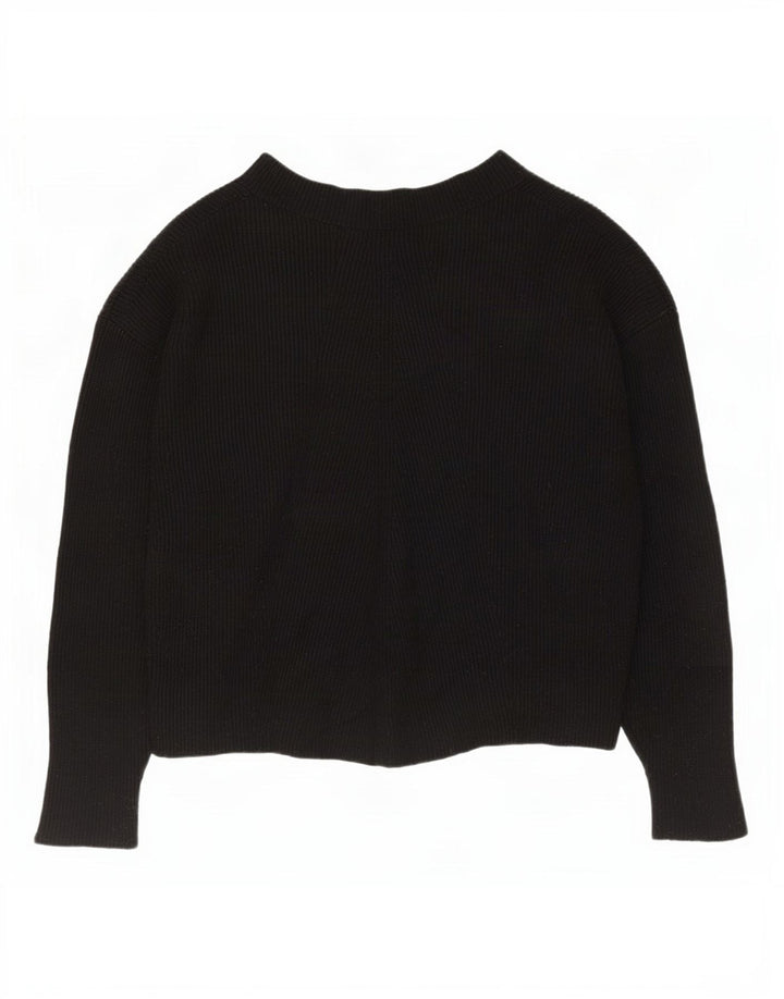 Pulover supradimensionat pentru femei Zara, cu gât de barcă, UK 10 Mic Negru