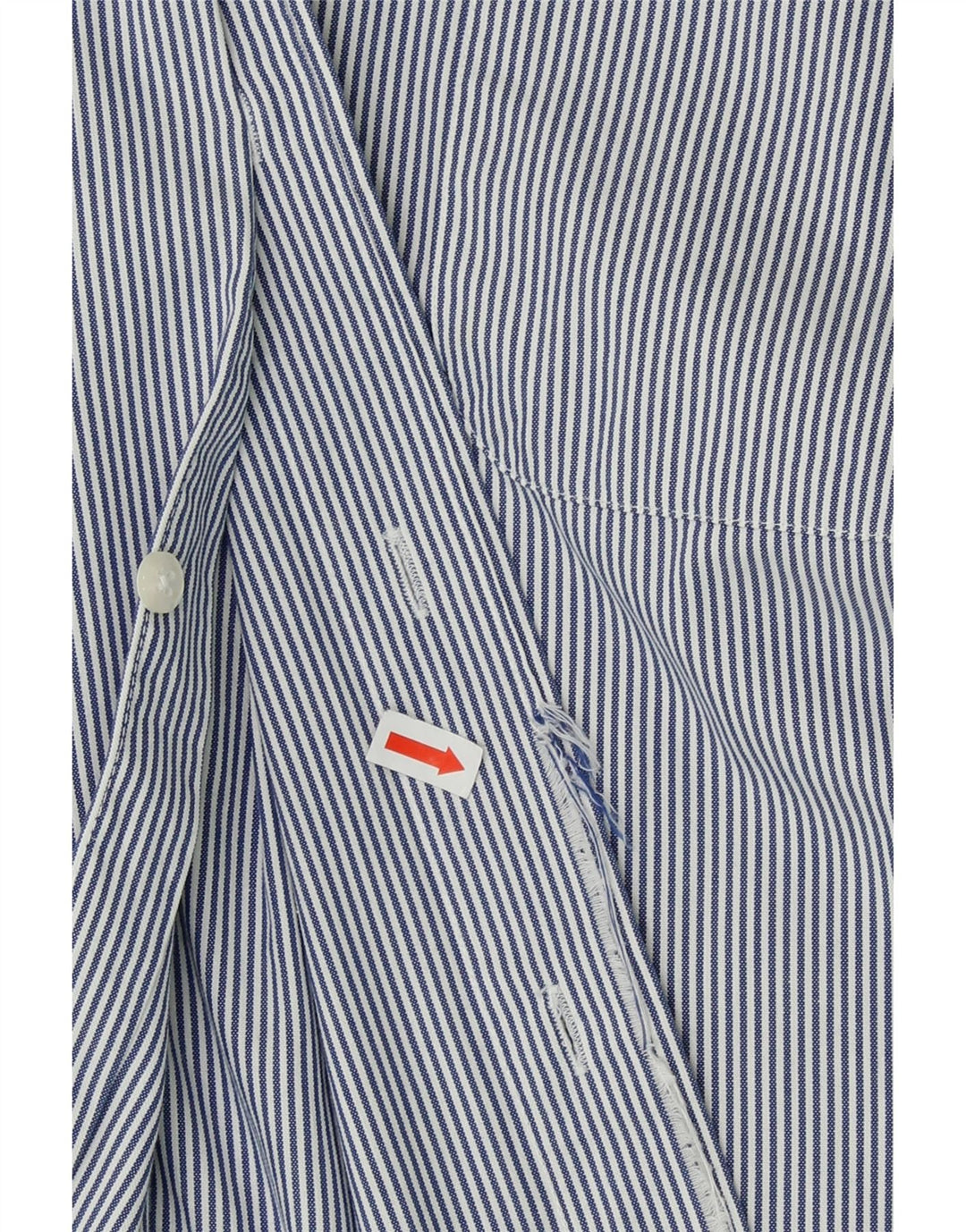 IZOD Mens Shirt Size 16 Large Blue Striped Cotton Vintage Izod and Second-Hand Izod from Messina Hembry 