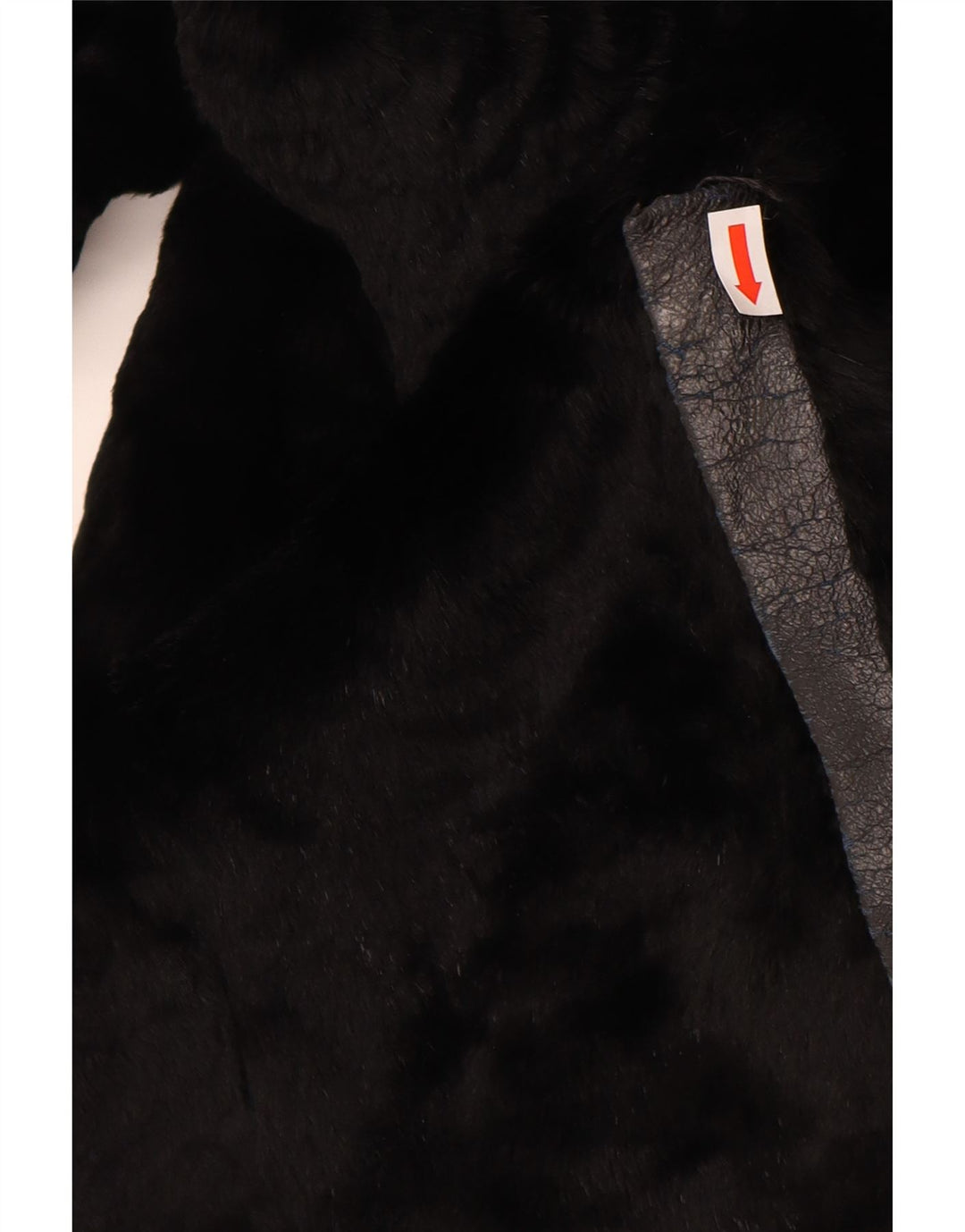 Jachetă de blană artificială pentru femei VINTAGE UK 14 Medium Black