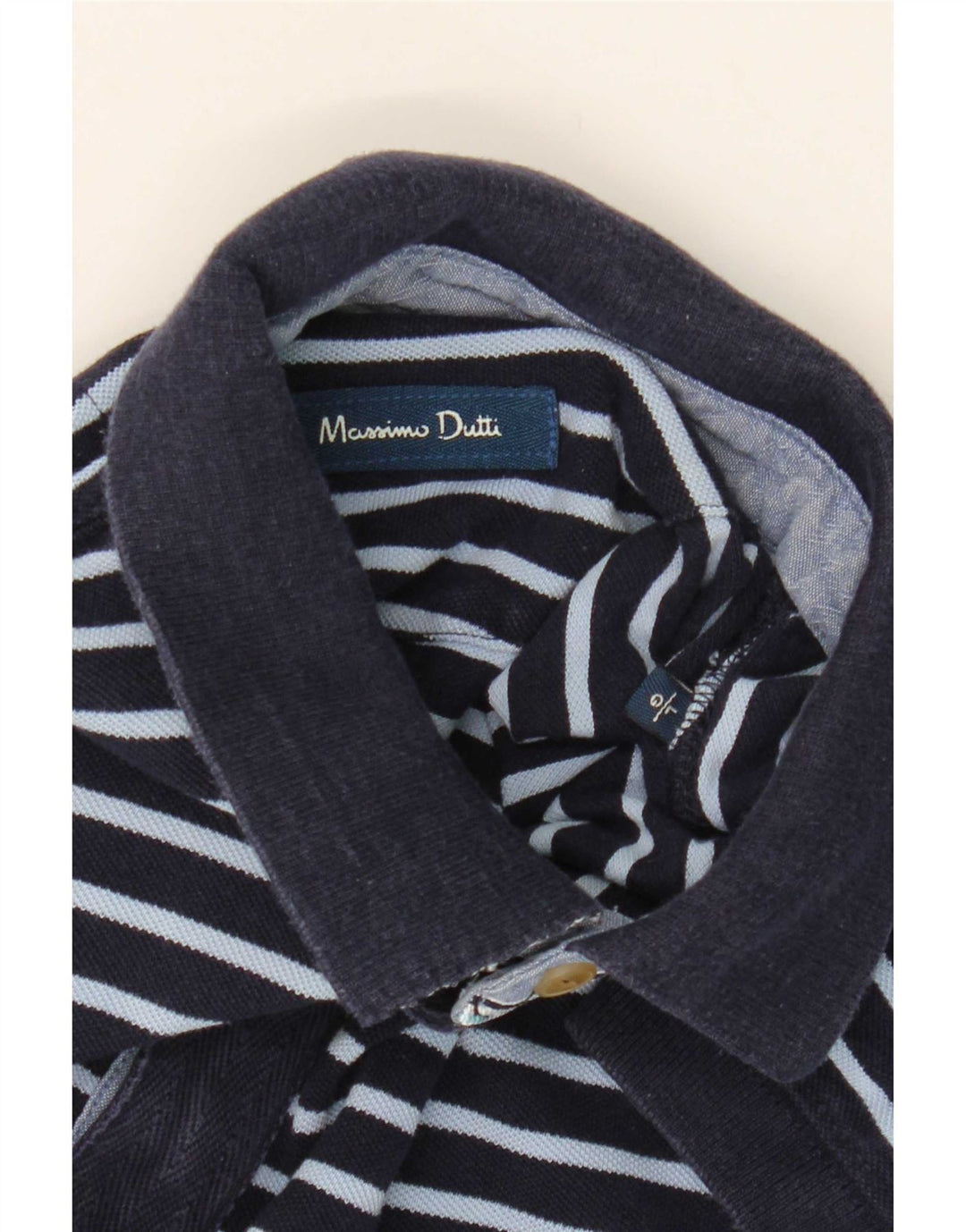 Cămașă polo Massimo Dutti pentru bărbați, mare, bleumarin, cu dungi