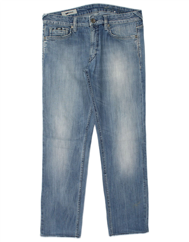 GAS Womens Straight Jeans W33 L29 Blue Cotton