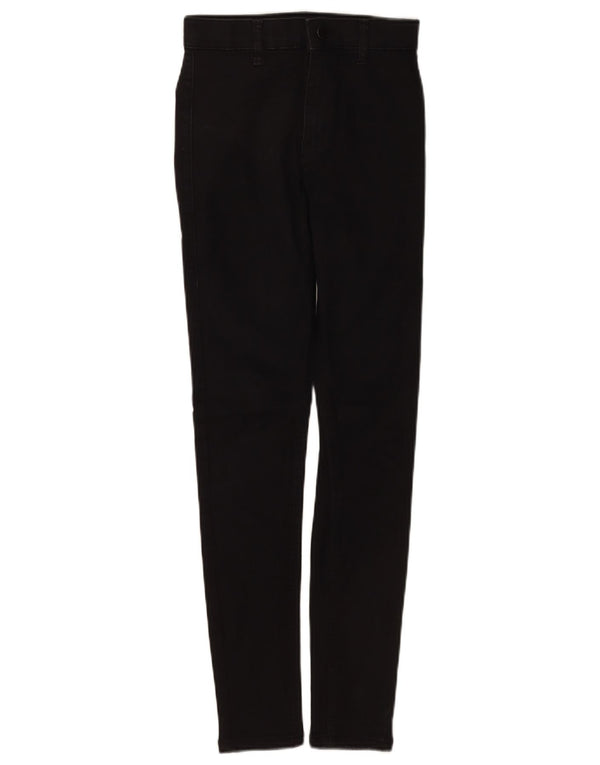 Topshop Blugi Joni Super Skinny pentru femei W25 L28 bumbac negru