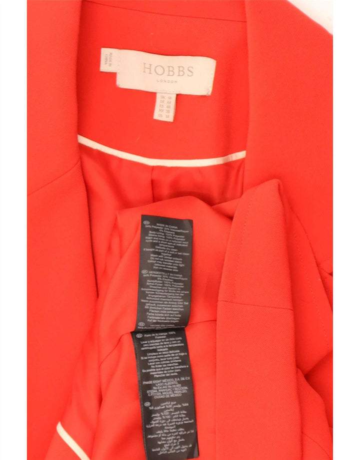 Jachetă Hobbs pentru femei cu 1 nasture, UK 18 XL, poliester roșu