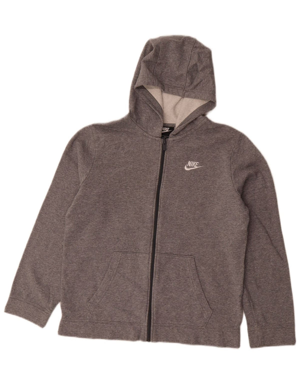 Pulover Nike pentru băieți, cu fermoar, 13-14 ani, XL, bumbac gri
