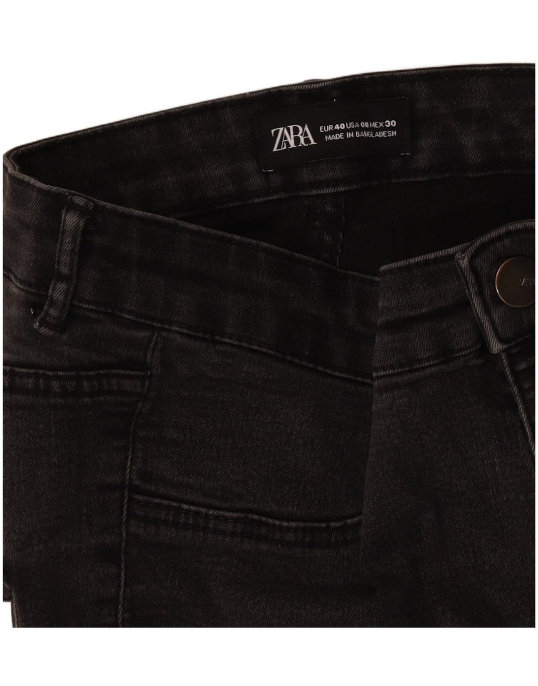 Blugi skinny distressed pentru femei Zara EU 40 Medium W30 L28 Negri