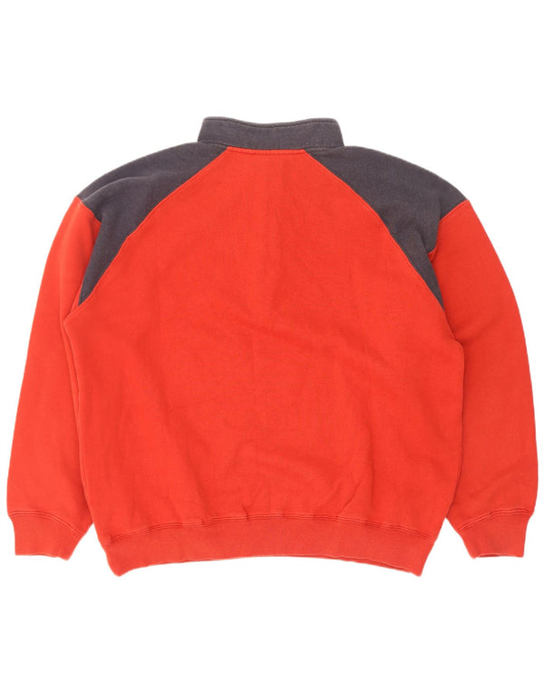 Fila Mens Zip Neck Sweatshirt Jumper XL Red Cotton