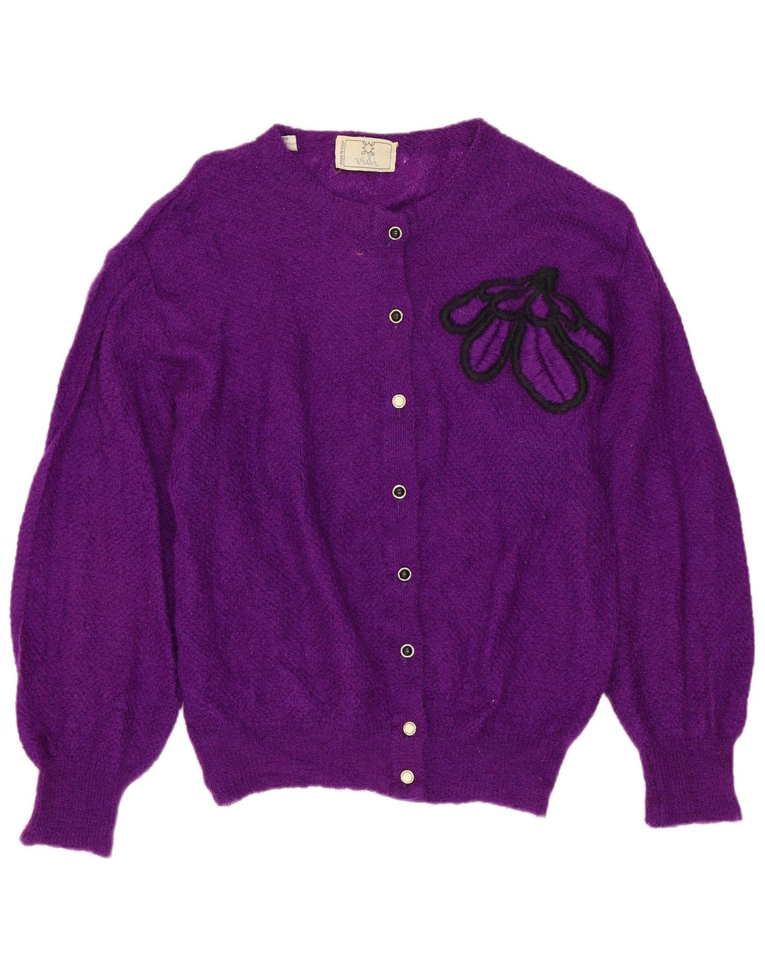 Pulover cardigan pentru femei VINTAGE UK 12 Nailon violet mediu