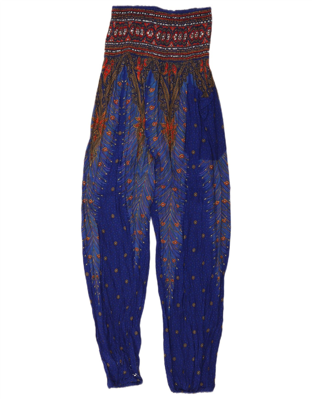 Pantaloni Harem Vintage pentru Damă W26 L27 Blue Paisley