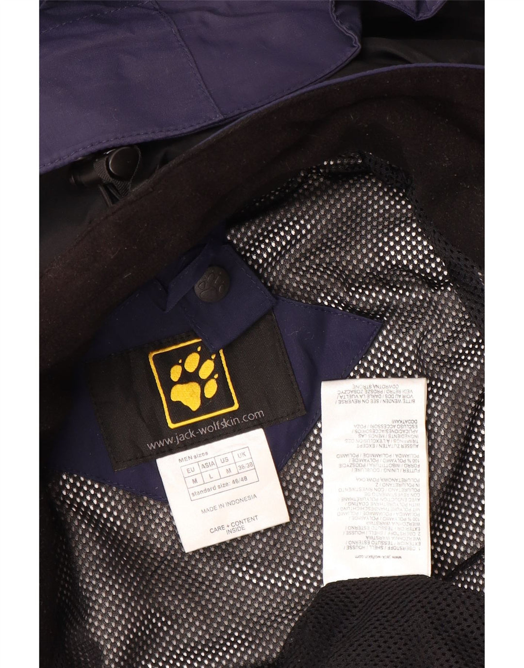 JACK WOLFSKIN Jachetă de ploaie pentru bărbați Marea Britanie 36/38 Mediu Bleumarin Colorblock