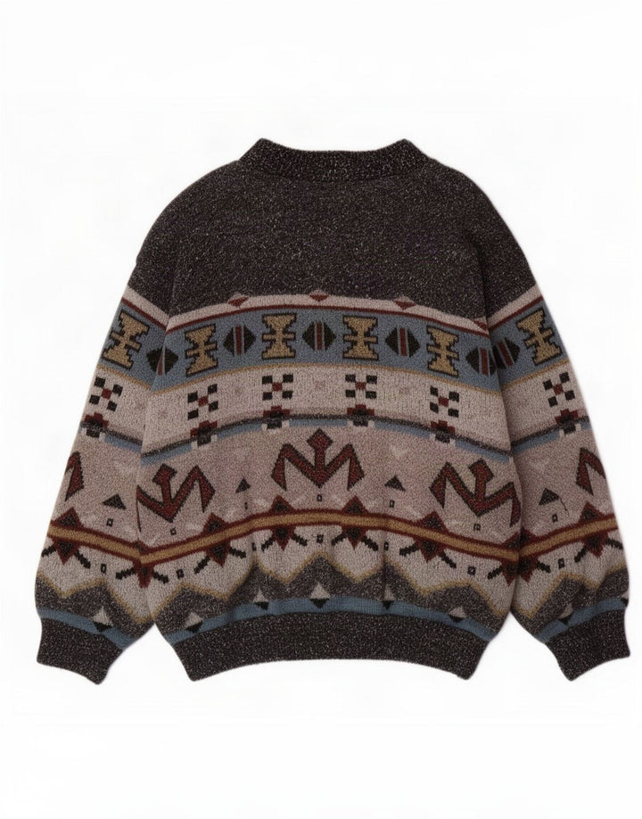 Jachetă Bomber tricotată pentru bărbați Darwin IT 54 2XL Gri Geometric Acrilic