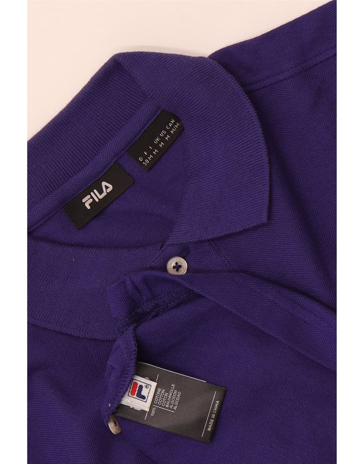 Tricou polo Fila pentru bărbați, bumbac violet mediu