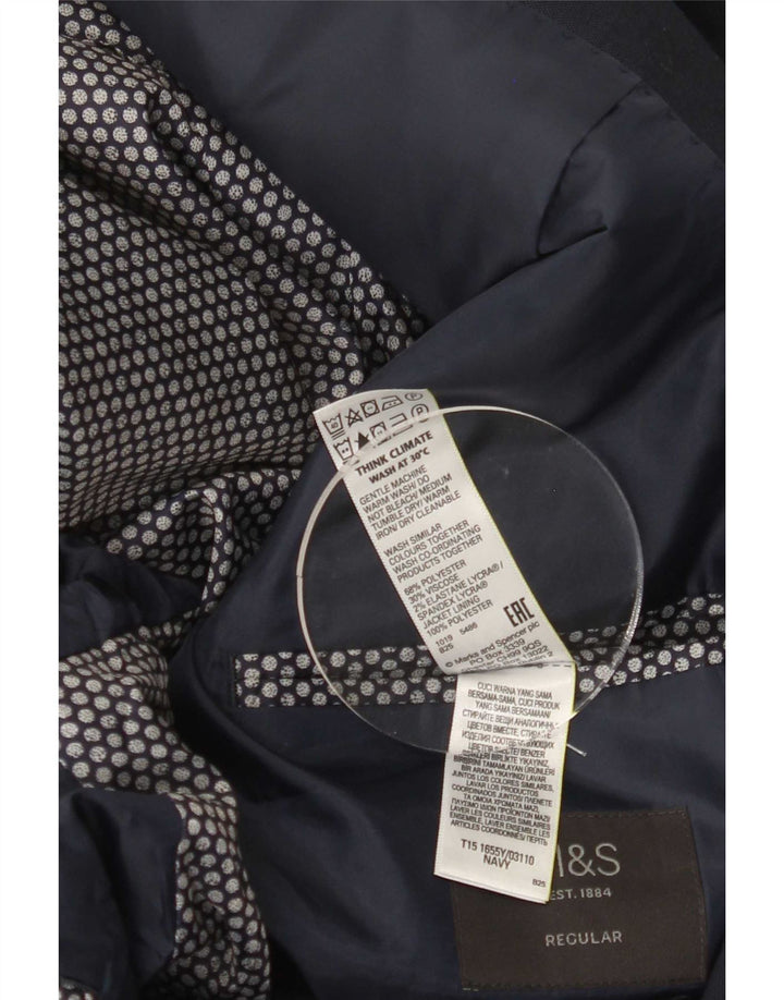 Jachetă pentru bărbați Marks & Spencer, scurtă, cu 2 nasturi, UK 44 2XL Bleumarin
